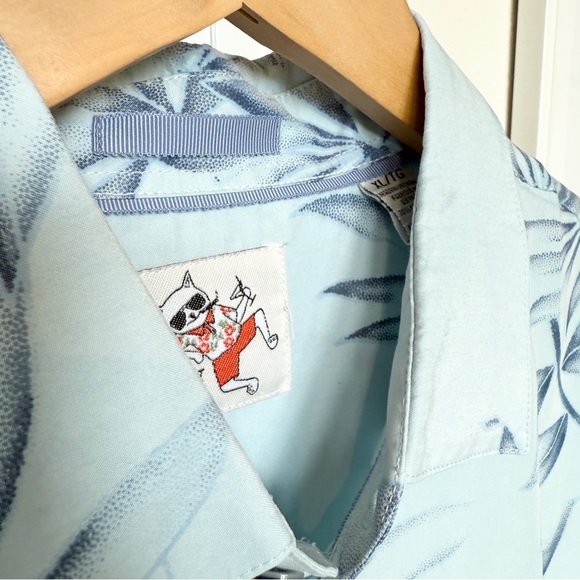 Marti Kat Men's XL Blue Floral Short Sleeve Button-Up Shirt Modal Casual Summer - Picture 4 of 10